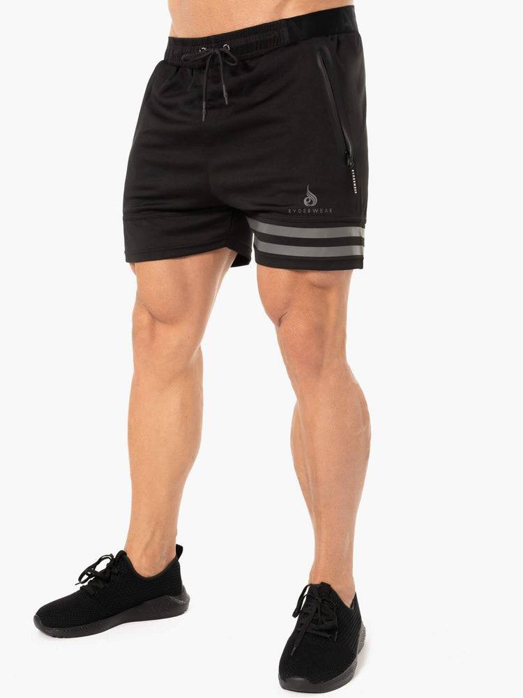 Ryderwear Men Shorts Evo Training Men's Shorts Black | CA2788AP