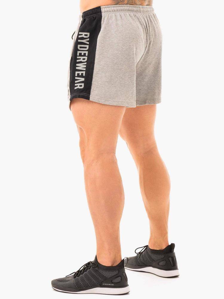 Ryderwear Men Shorts Fleece Arnie Men's Shorts Grey Marl | CA2785FM