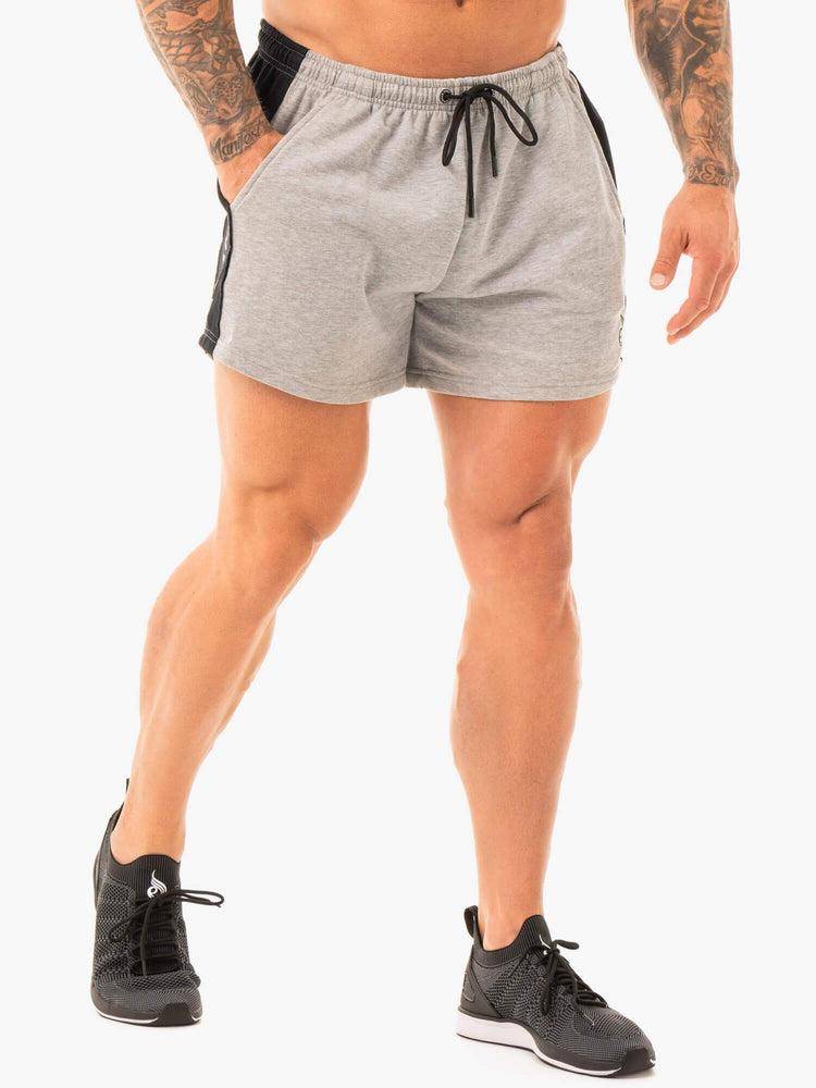 Ryderwear Men Shorts Fleece Arnie Men's Shorts Grey Marl | CA2785FM