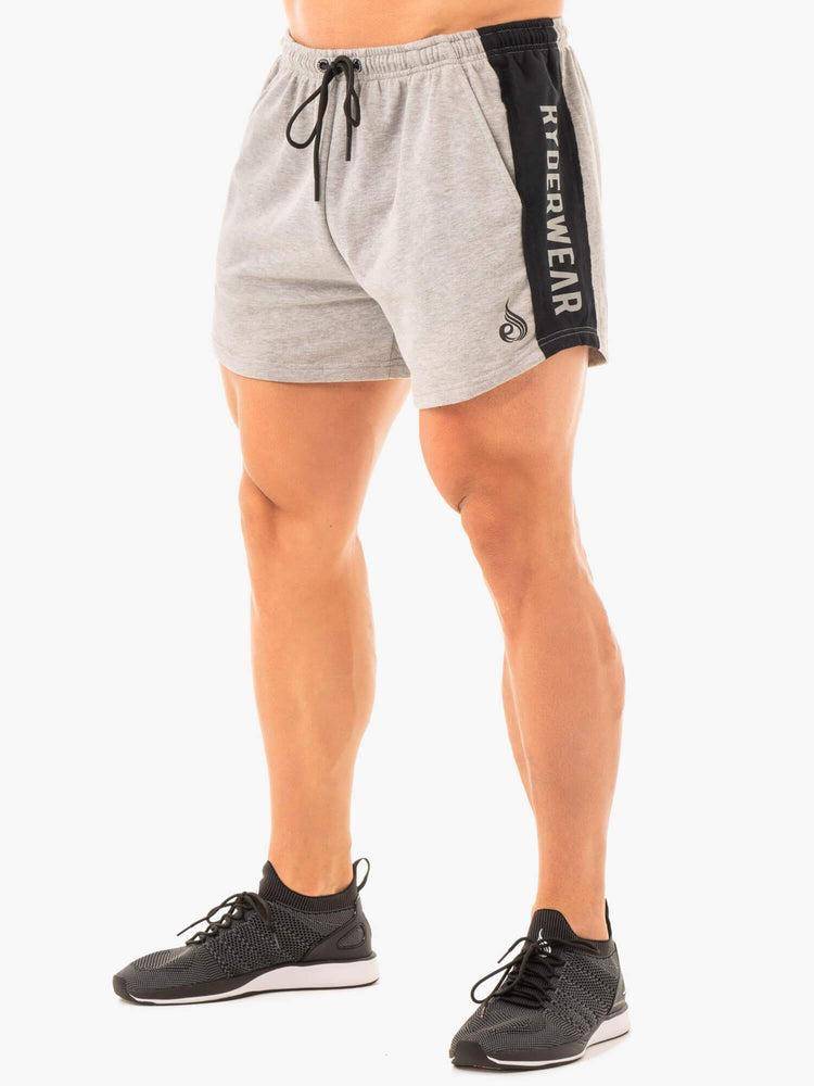 Ryderwear Men Shorts Fleece Arnie Men\'s Shorts Grey Marl | CA2785FM