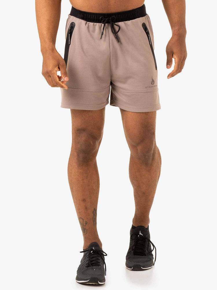 Ryderwear Men Shorts Overdrive Mesh Men's Shorts Mushroom | CA2758CE