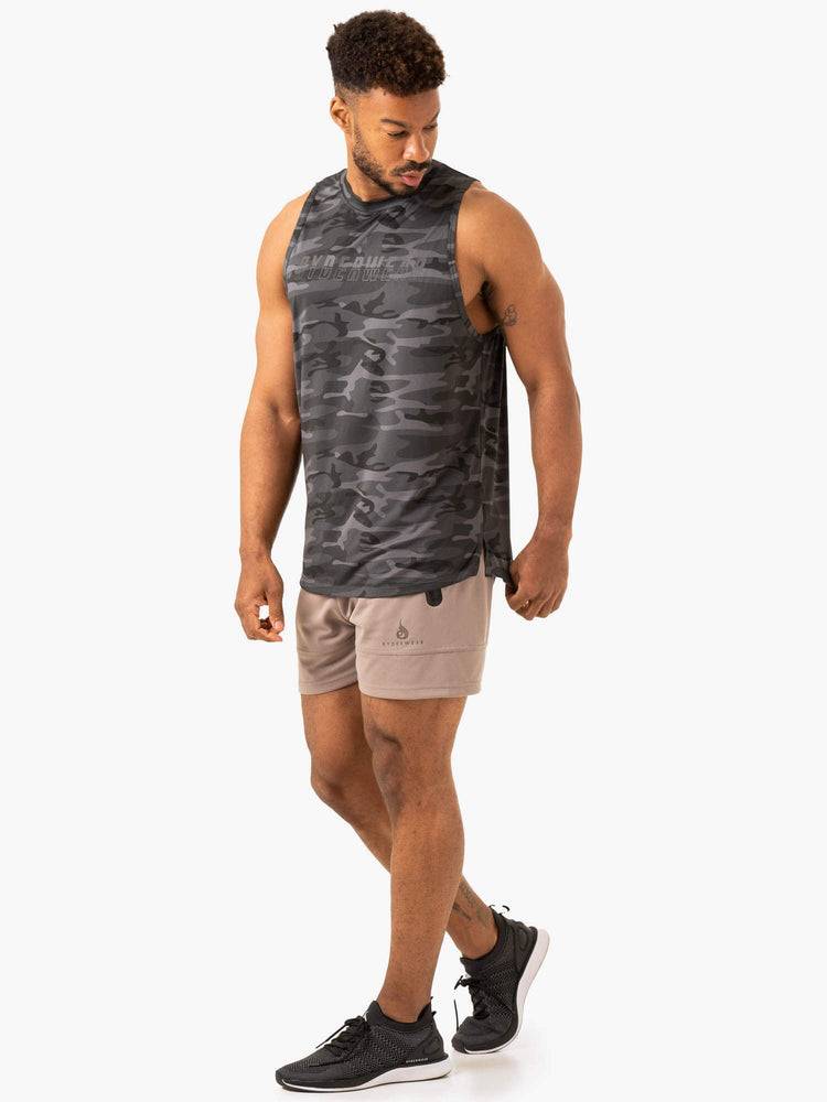 Ryderwear Men Shorts Overdrive Mesh Men's Shorts Mushroom | CA2758CE