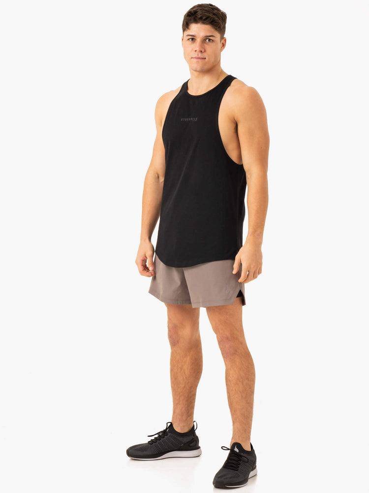 Ryderwear Men Shorts Pursuit 2 In 1 Training Men's Shorts Taupe | CA2755NB