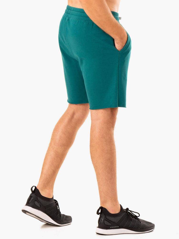 Ryderwear Men Shorts Recharge Track Gym Men's Shorts Teal | CA2747UT