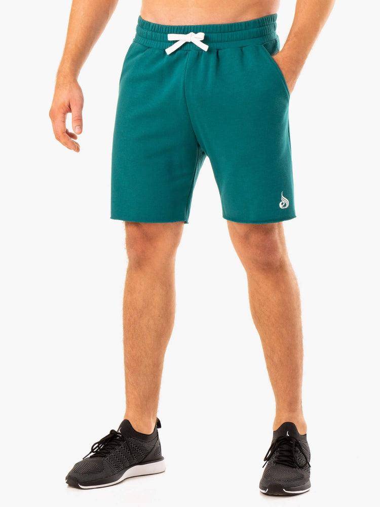 Ryderwear Men Shorts Recharge Track Gym Men\'s Shorts Teal | CA2747UT