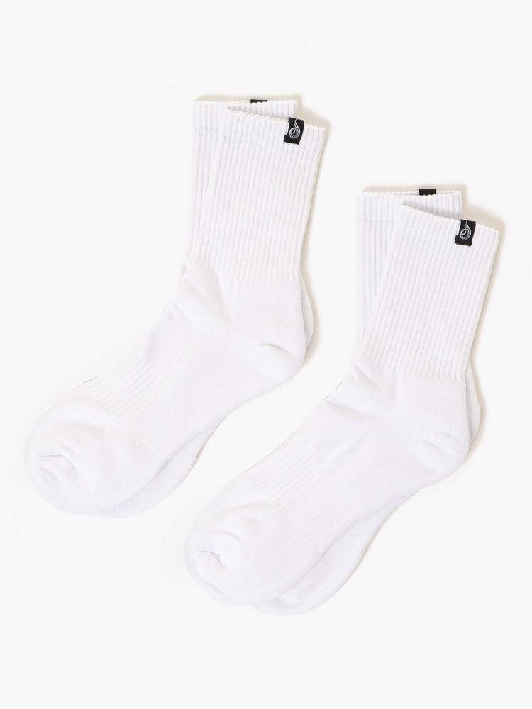 Ryderwear Men Socks Crew Men\'s Socks White | CA2594KI