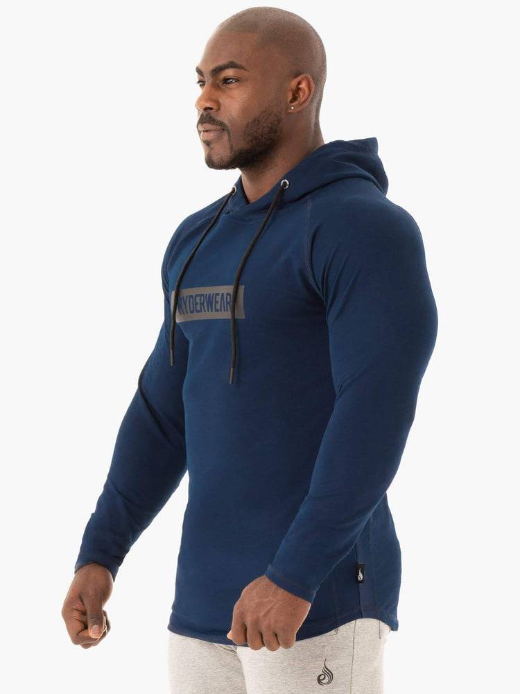 Ryderwear Men Sweaters Base Pullover Jumper Men's Sweaters Navy | CA2845UT