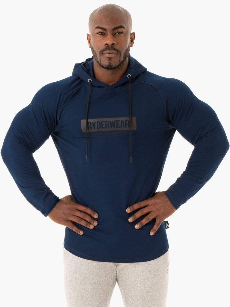 Ryderwear Men Sweaters Base Pullover Jumper Men\'s Sweaters Navy | CA2845UT