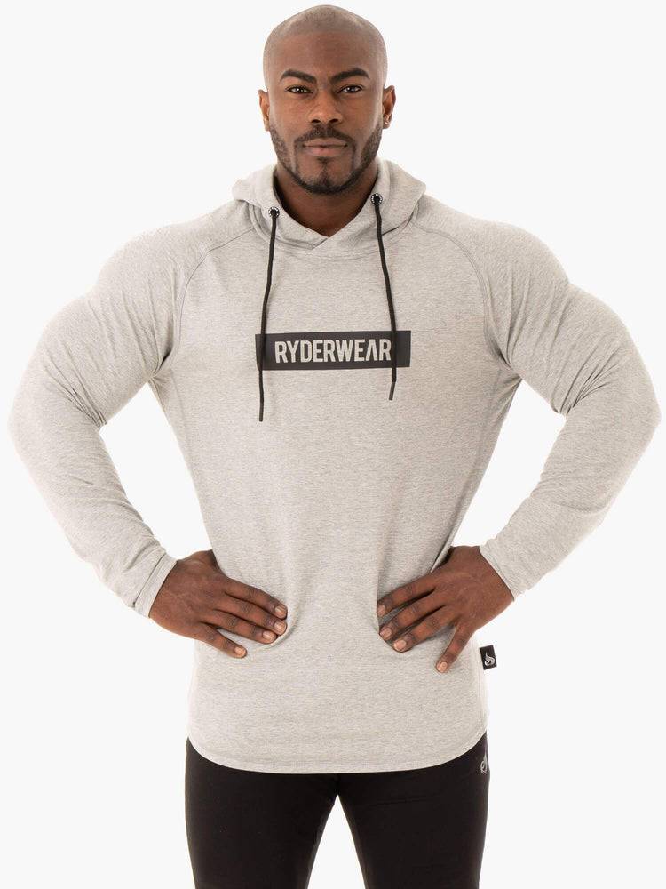 Ryderwear Men Sweaters Base Pullover Jumper Men\'s Sweaters Grey Marl | CA2847TV