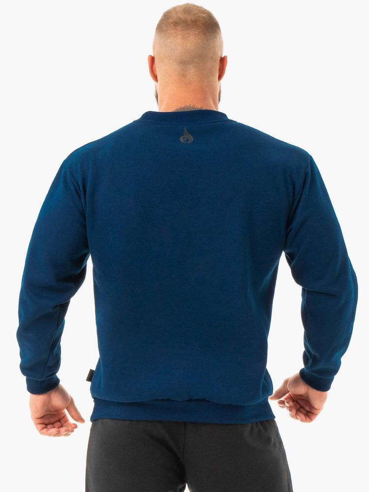 Ryderwear Men Sweaters Force Pullover Men's Sweaters Navy | CA2830XF