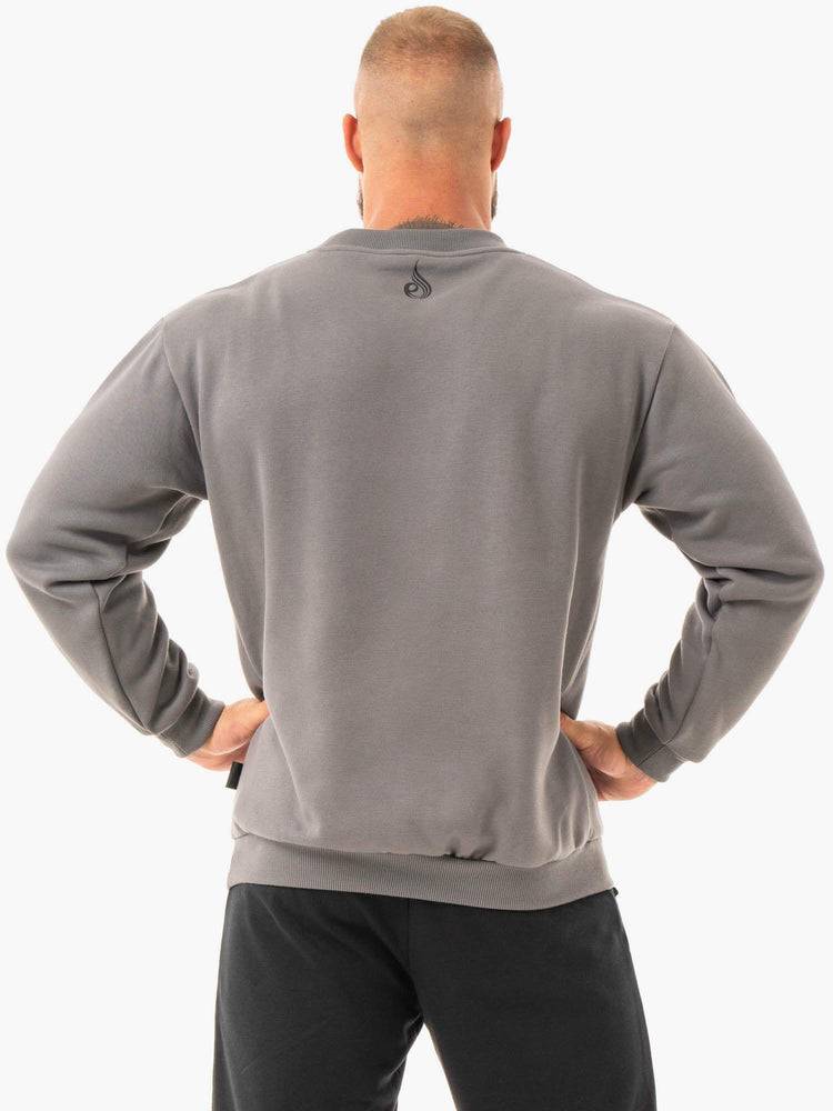 Ryderwear Men Sweaters Force Pullover Men's Sweaters Graphite | CA2832LH