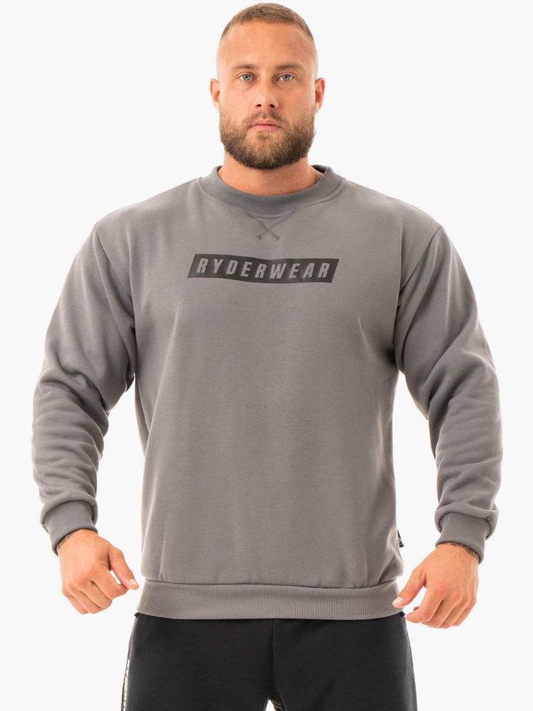 Ryderwear Men Sweaters Force Pullover Men\'s Sweaters Graphite | CA2832LH