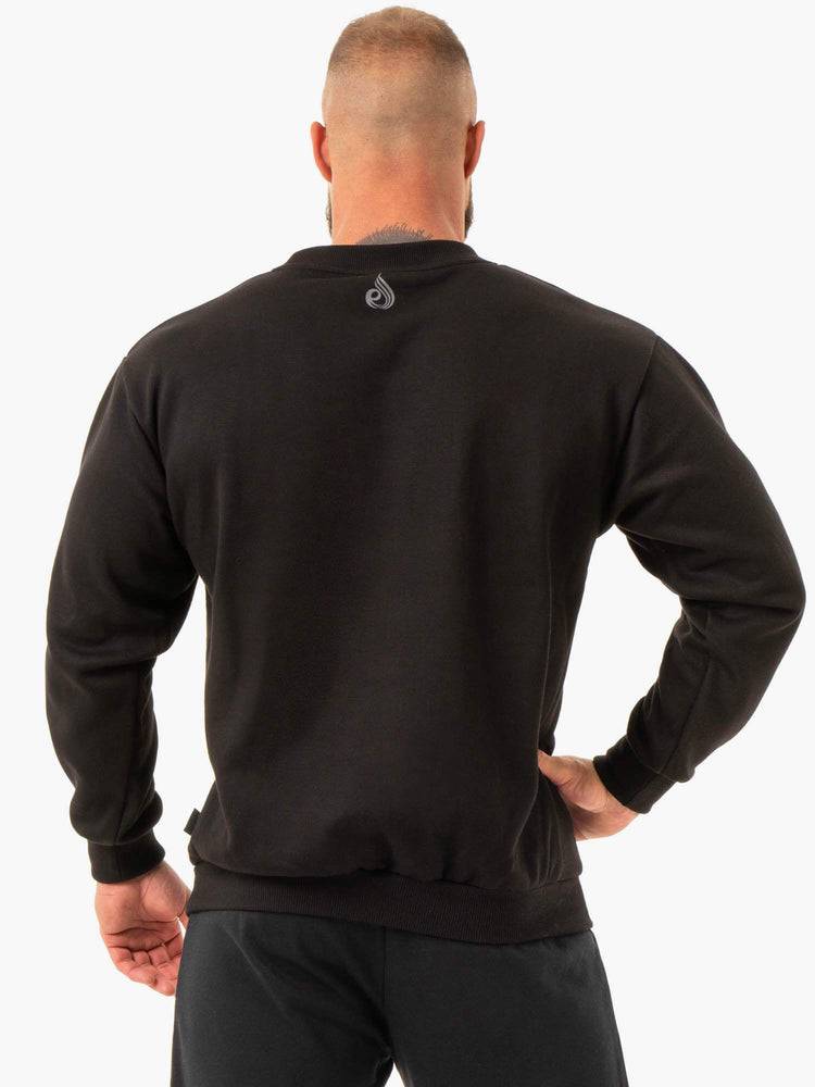 Ryderwear Men Sweaters Force Pullover Men's Sweaters Black | CA2834JJ