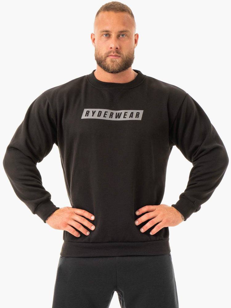 Ryderwear Men Sweaters Force Pullover Men\'s Sweaters Black | CA2834JJ