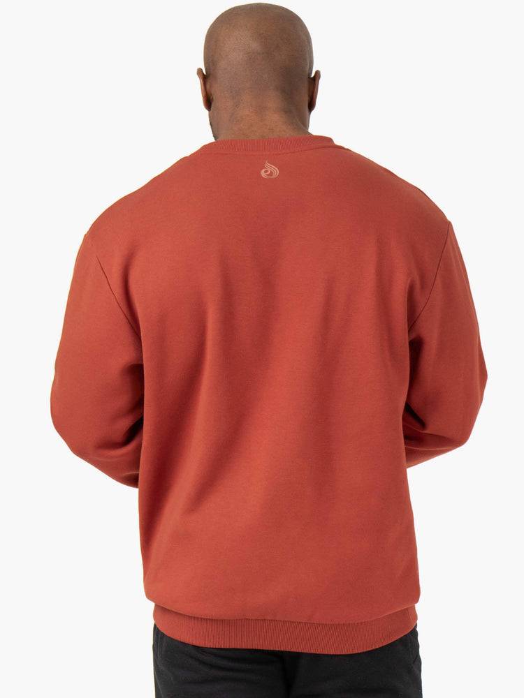 Ryderwear Men Sweaters Pursuit Pullover Men's Sweaters Red Clay | CA2823WY