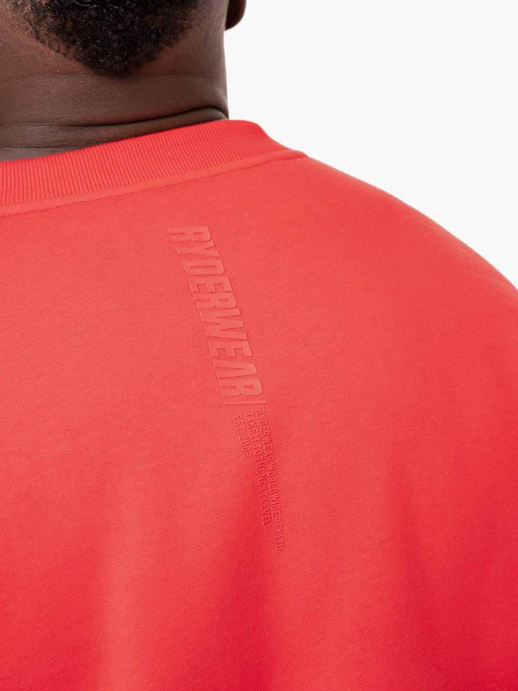 Ryderwear Men Sweaters Reset Fleece Crew Neck Men's Sweaters Red | CA2819YU