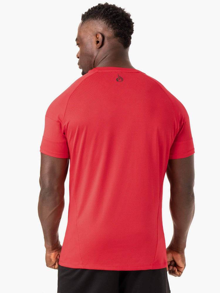 Ryderwear Men T Shirts Action Mesh Men's T Shirts Red | CA2964EX