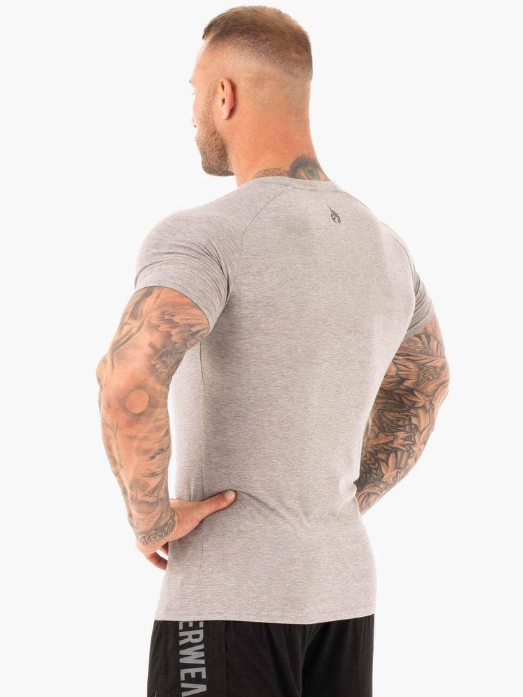 Ryderwear Men T Shirts Active Men's T Shirts Grey Marl | CA2959IS