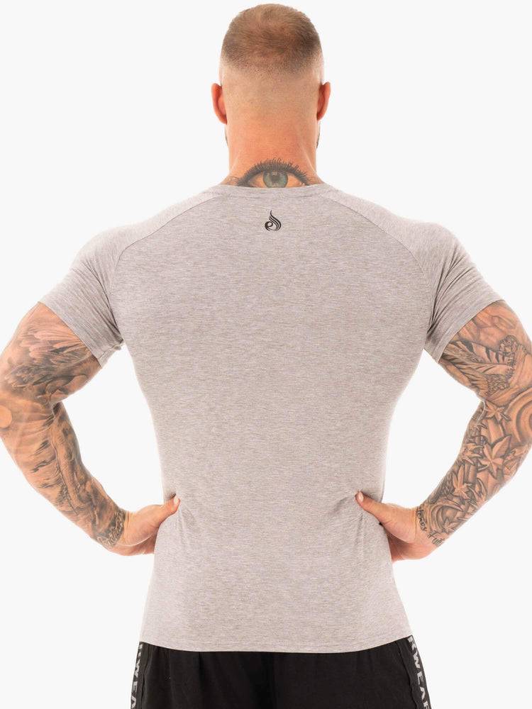 Ryderwear Men T Shirts Active Men's T Shirts Grey Marl | CA2959IS