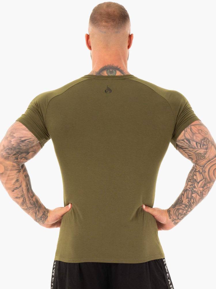 Ryderwear Men T Shirts Active Men's T Shirts Khaki | CA2961YU