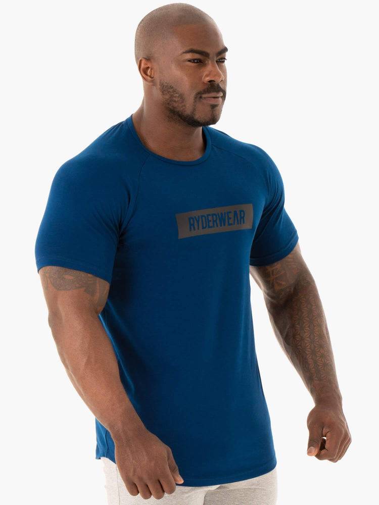 Ryderwear Men T Shirts Base Men's T Shirts Navy | CA2952GL