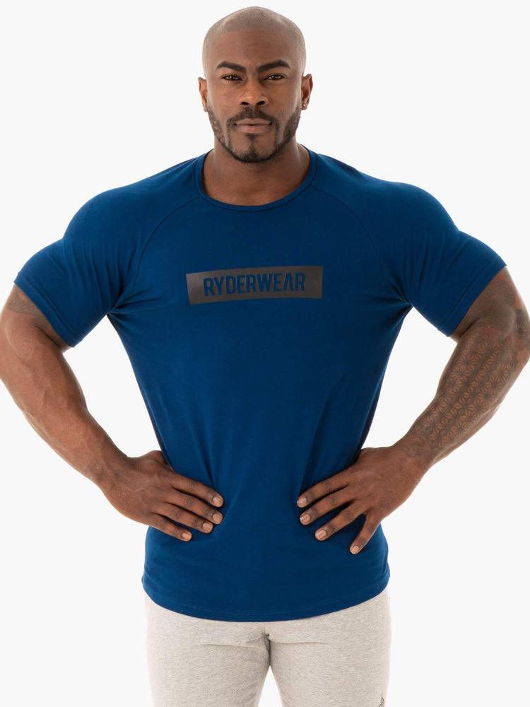 Ryderwear Men T Shirts Base Men\'s T Shirts Navy | CA2952GL