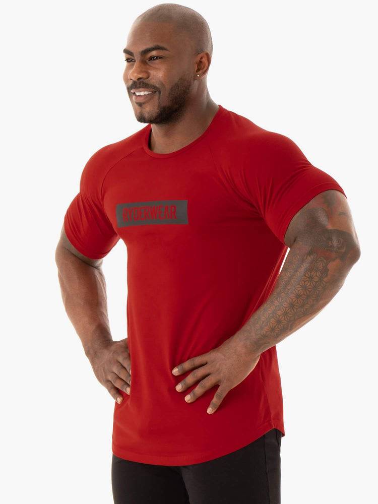 Ryderwear Men T Shirts Base Men's T Shirts Red | CA2953FM