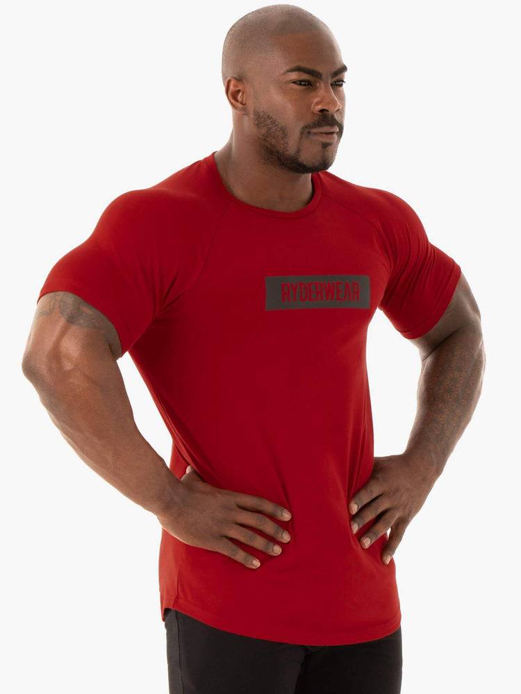 Ryderwear Men T Shirts Base Men's T Shirts Red | CA2953FM