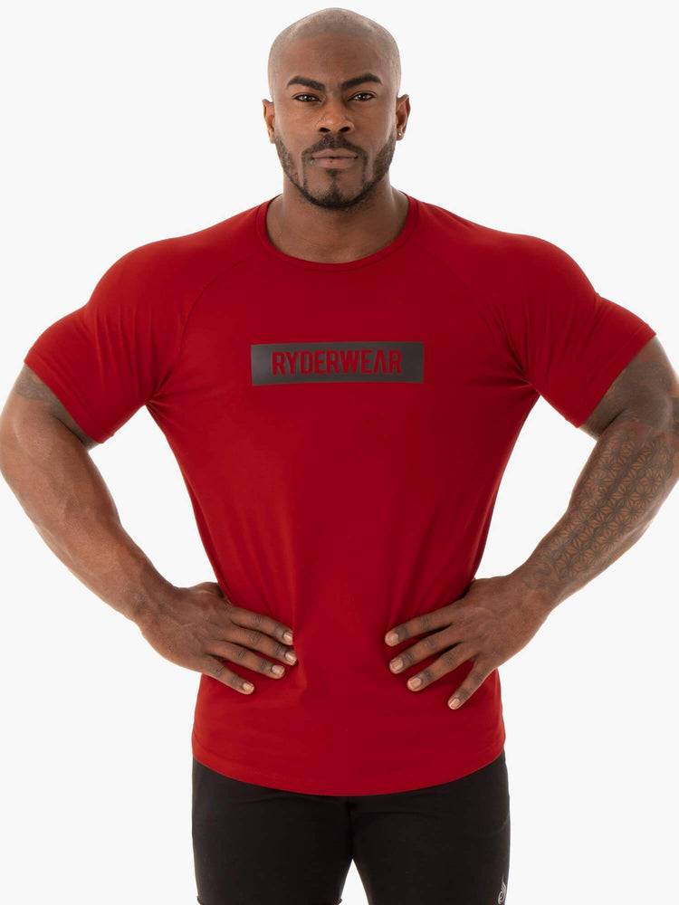 Ryderwear Men T Shirts Base Men\'s T Shirts Red | CA2953FM