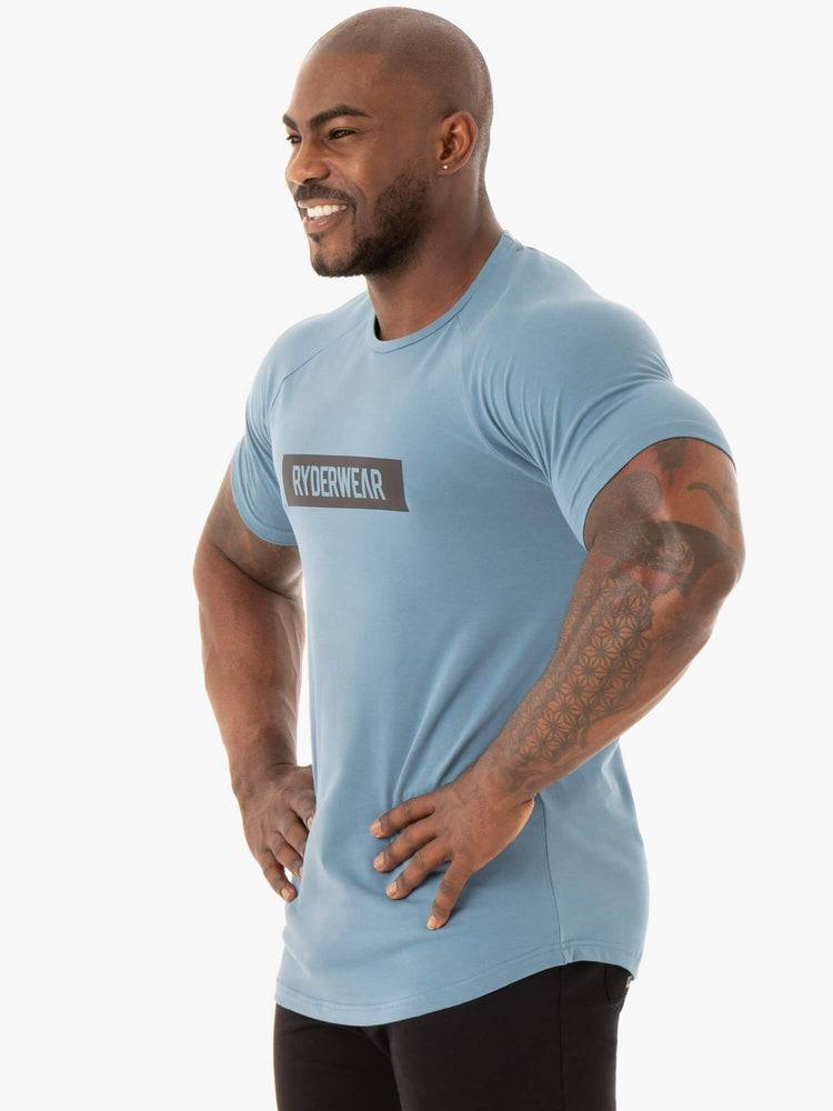 Ryderwear Men T Shirts Base Men's T Shirts Blue | CA2956AP