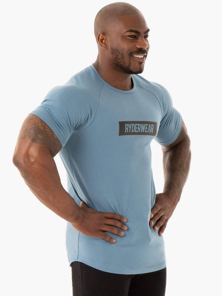 Ryderwear Men T Shirts Base Men's T Shirts Blue | CA2956AP