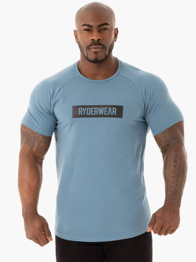 Ryderwear Men T Shirts Base Men\'s T Shirts Blue | CA2956AP