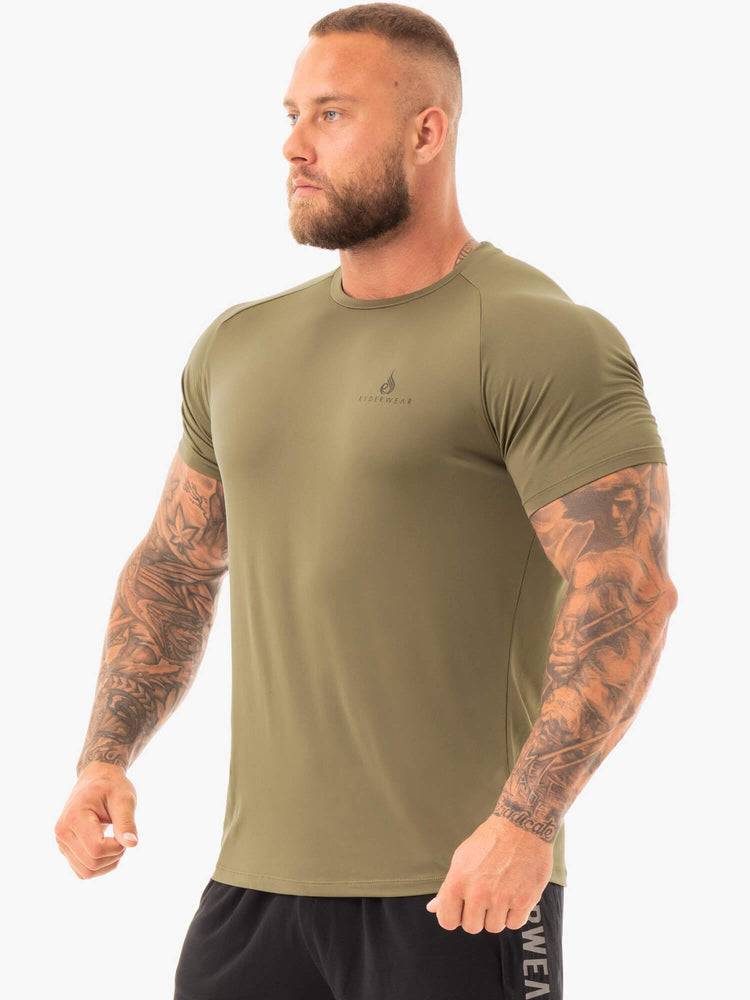 Ryderwear Men T Shirts Breeze Men's T Shirts Khaki | CA2949KI