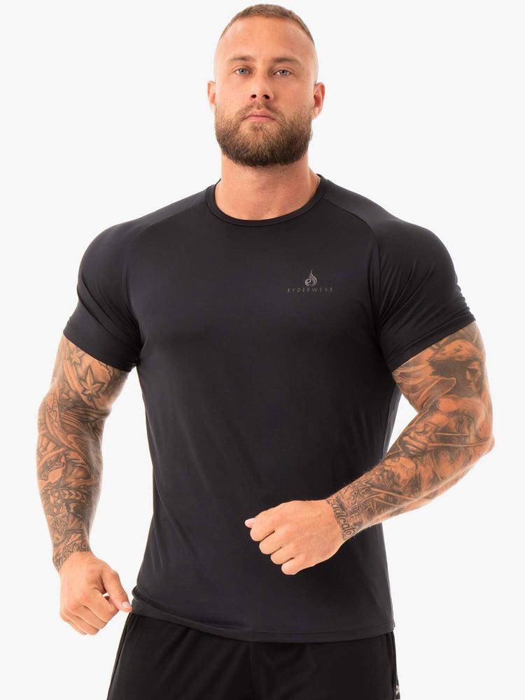 Ryderwear Men T Shirts Breeze Men\'s T Shirts Black | CA2951HK