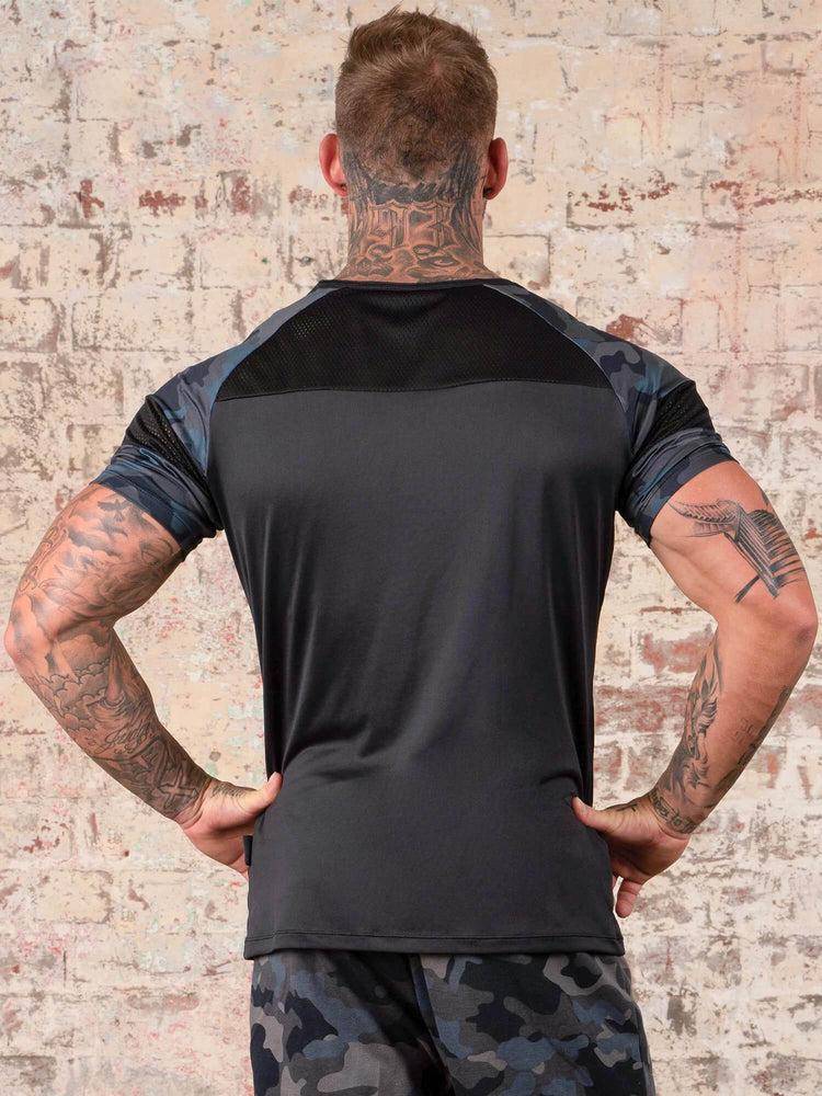 Ryderwear Men T Shirts Camo Men's T Shirts Black Camo | CA2944VD