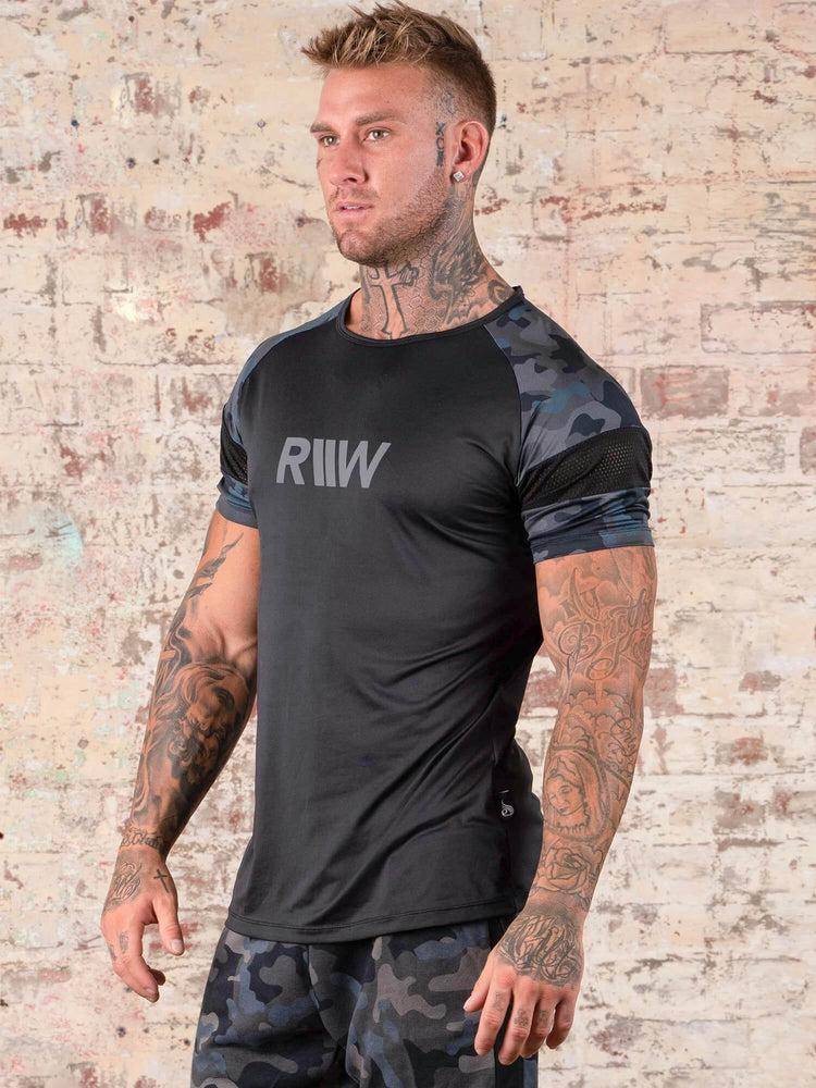 Ryderwear Men T Shirts Camo Men's T Shirts Black Camo | CA2944VD