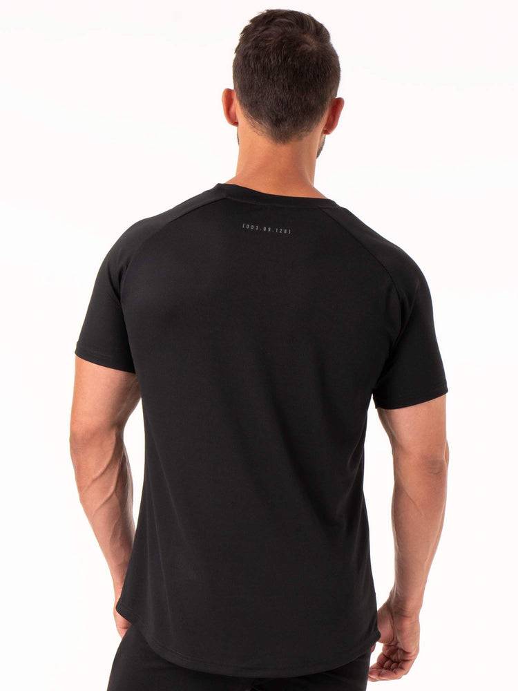 Ryderwear Men T Shirts Camo Tech Mesh Men's T Shirts Black | CA2943BC