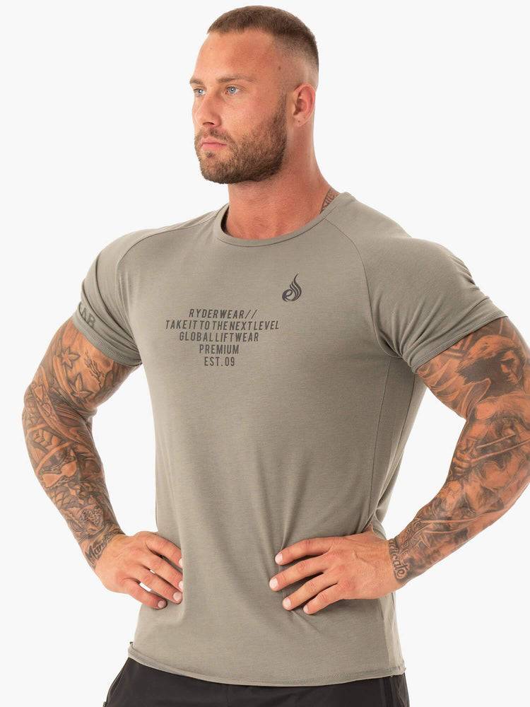 Ryderwear Men T Shirts Duty Men's T Shirts Army Green | CA2937RW