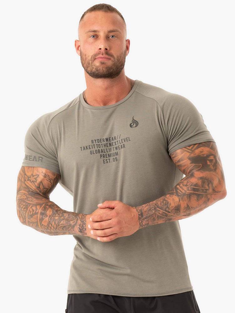 Ryderwear Men T Shirts Duty Men's T Shirts Army Green | CA2937RW