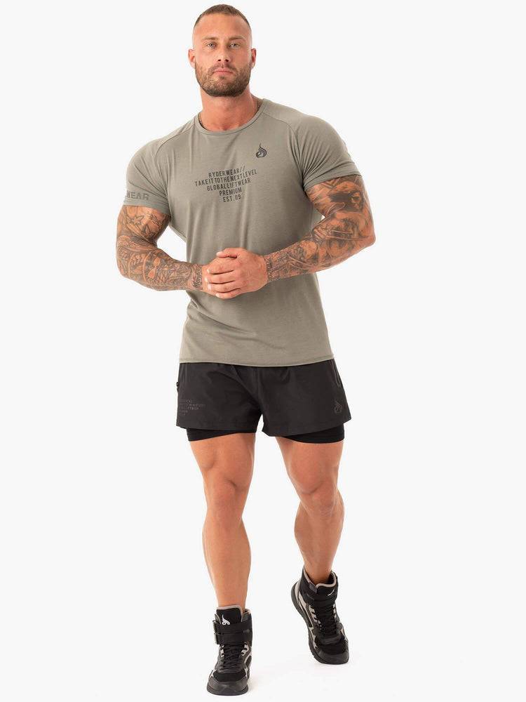 Ryderwear Men T Shirts Duty Men's T Shirts Army Green | CA2937RW