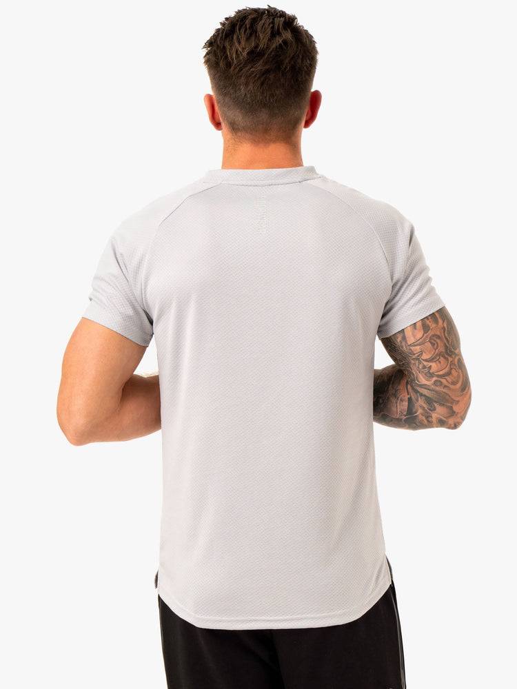 Ryderwear Men T Shirts Enhance Men's T Shirts Snow Grey | CA2931PQ