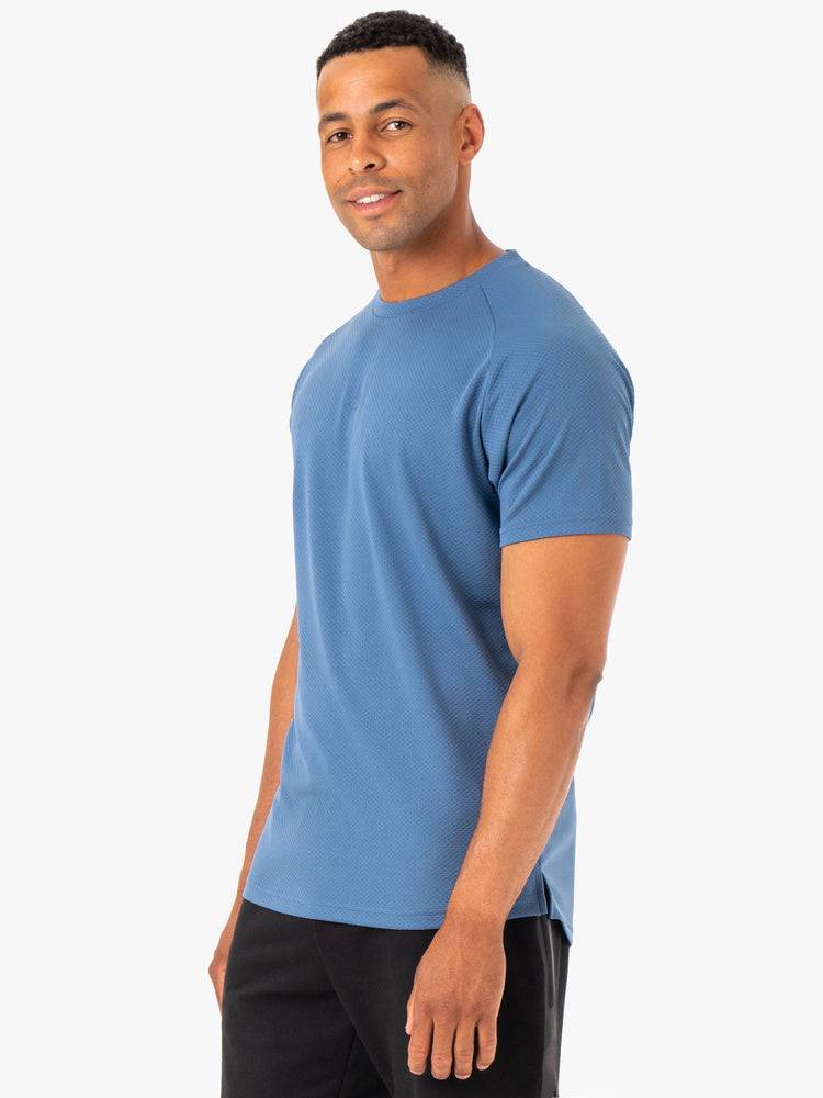 Ryderwear Men T Shirts Enhance Men's T Shirts Blue | CA2934UT