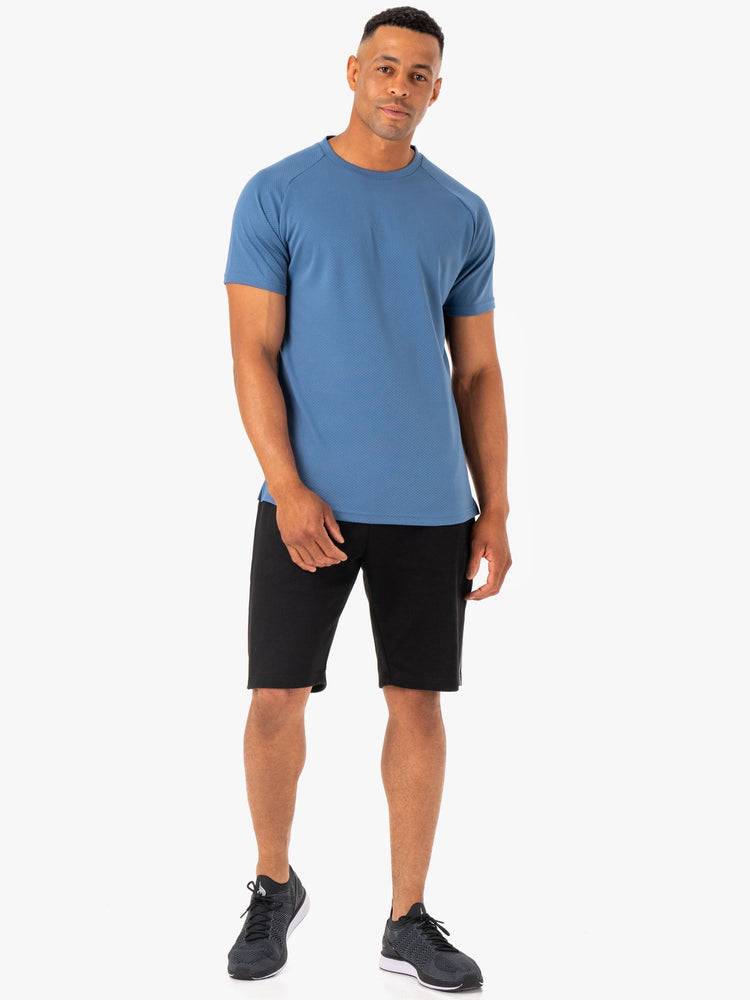 Ryderwear Men T Shirts Enhance Men's T Shirts Blue | CA2934UT