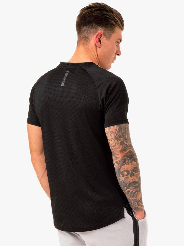 Ryderwear Men T Shirts Enhance Men's T Shirts Black | CA2935YU