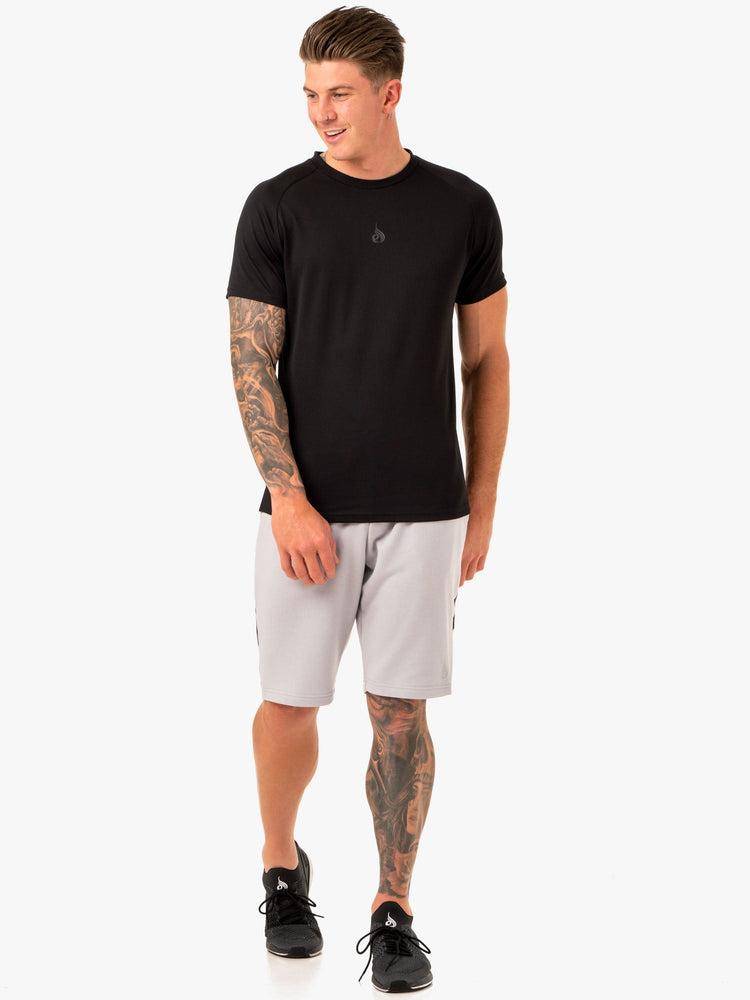 Ryderwear Men T Shirts Enhance Men's T Shirts Black | CA2935YU