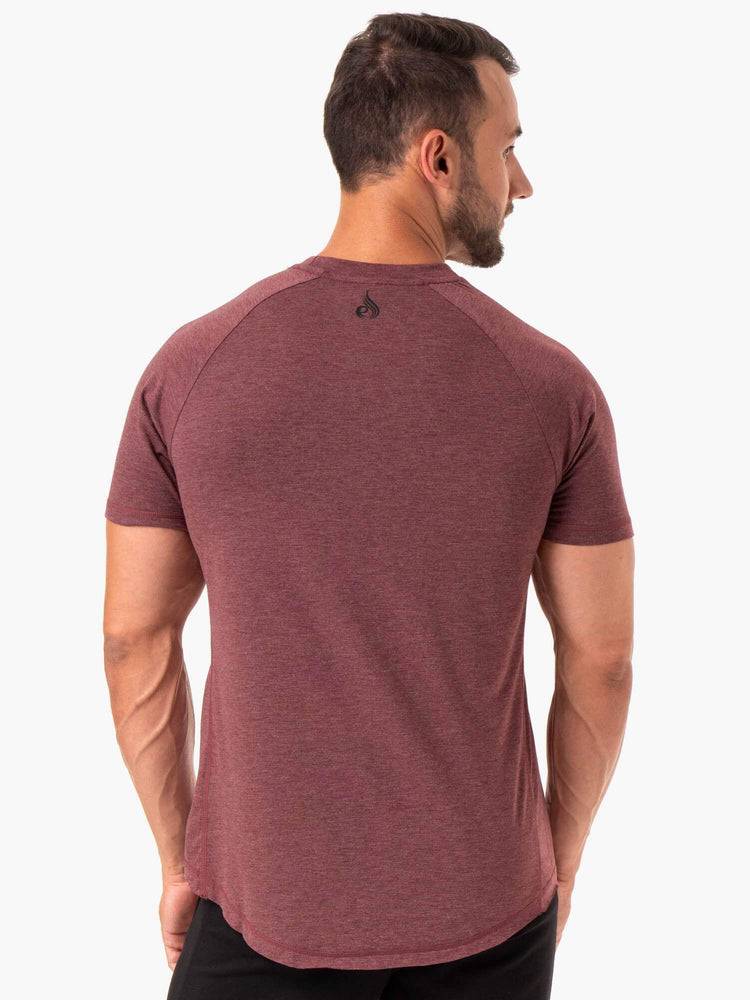 Ryderwear Men T Shirts Iron Men's T Shirts Burgundy Marl | CA2900CE