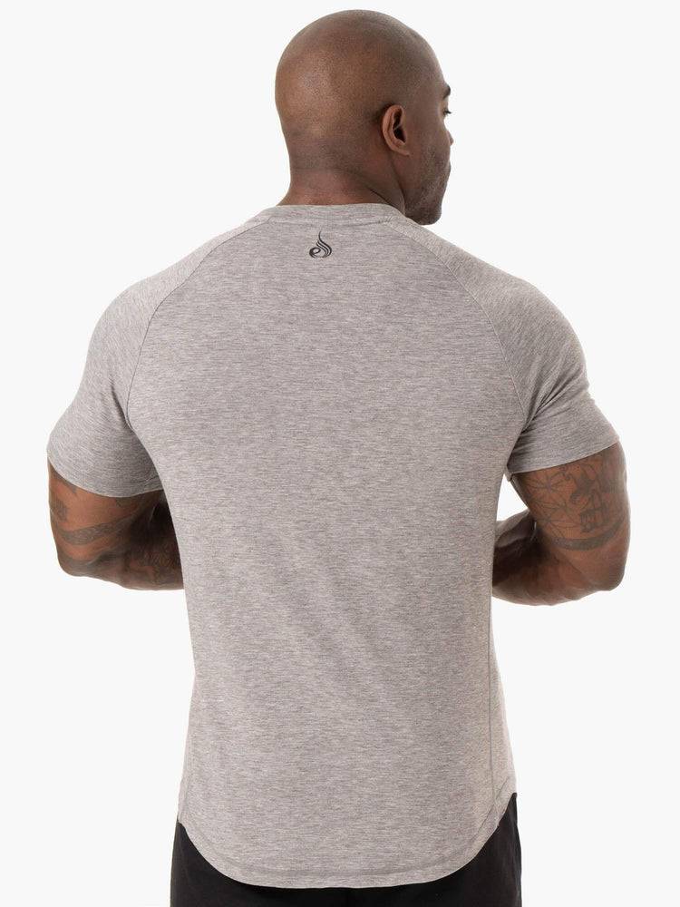 Ryderwear Men T Shirts Iron Men's T Shirts Grey Marl | CA2901XF