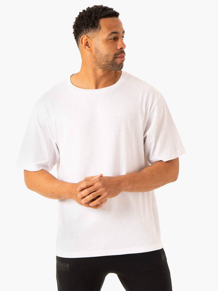 Ryderwear Men T Shirts Lift Oversized Unisex Men\'s T Shirts White | CA2896MA