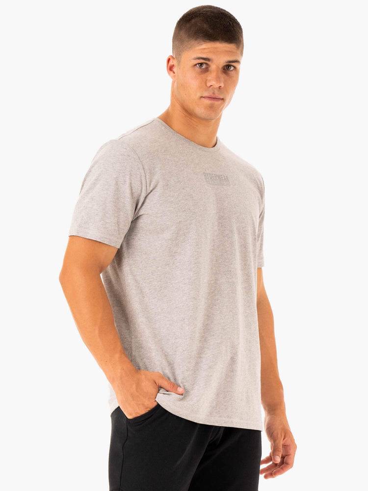 Ryderwear Men T Shirts Limitless Men's T Shirts Grey Marl | CA2893EX