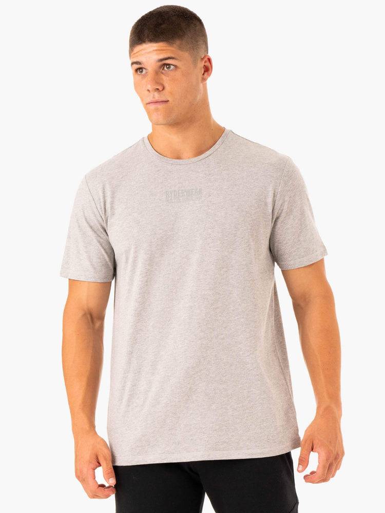 Ryderwear Men T Shirts Limitless Men\'s T Shirts Grey Marl | CA2893EX